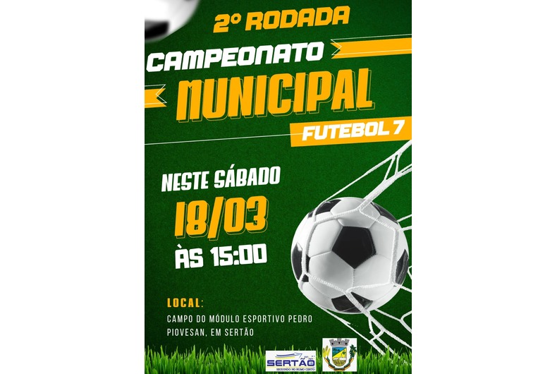 CONFIRA OS JOGOS DA 2ª RODADA DO CAMPEONATO DE ⚽️ FUTEBOL DE CAMPO  CATEGORIA 43 ANOS – Prefeitura Municipal de Santo Augusto